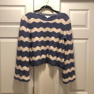 Lauren Conrad Chevron Bell Sleeve Sweater